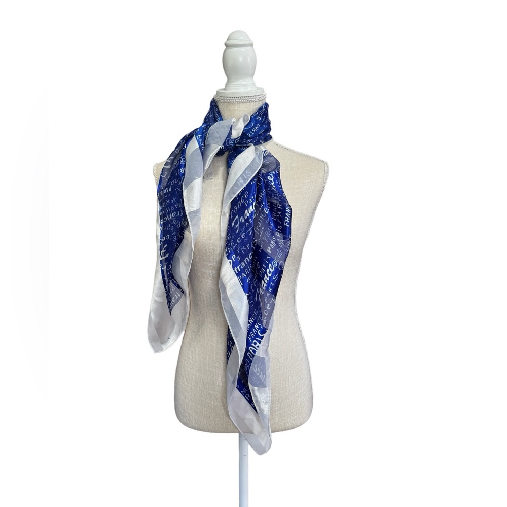 Vintage Paris, France tourist scarf